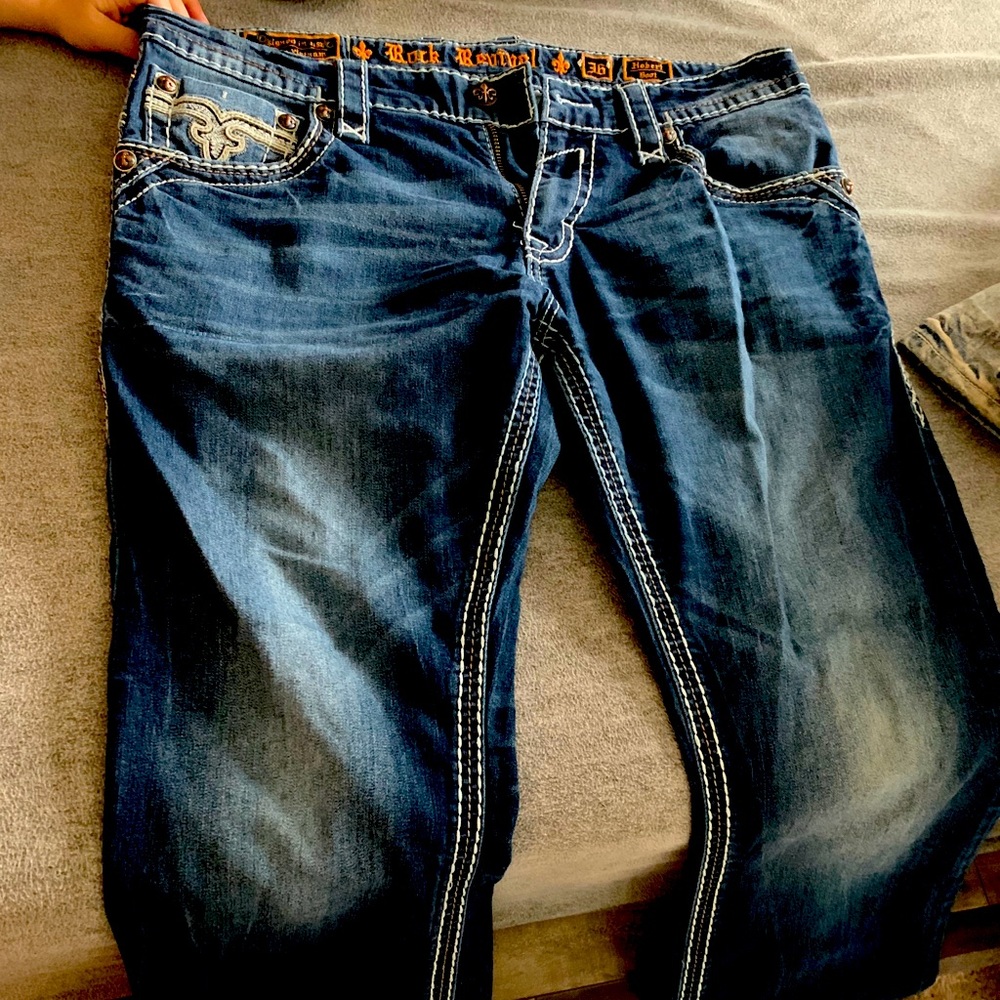 Rock revival men’s jeans